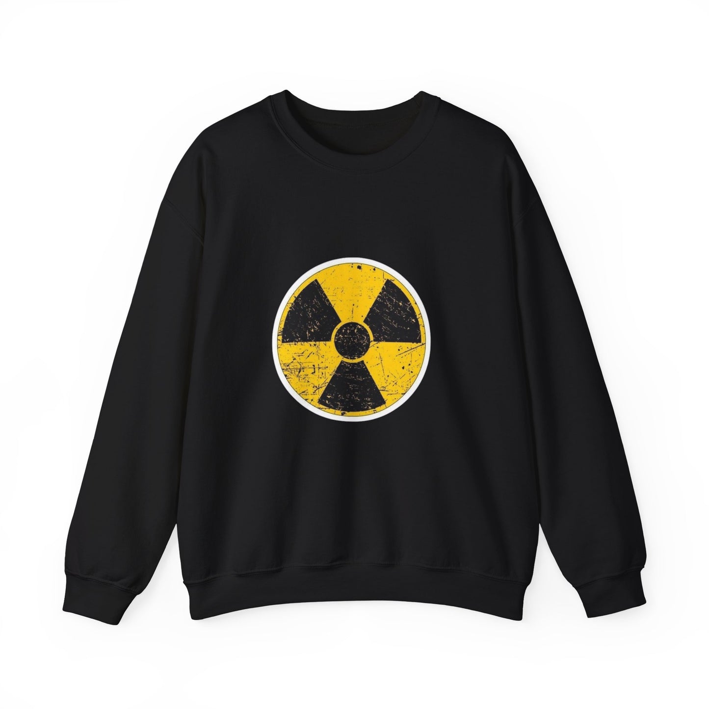 Radiation Symbol Sweatshirt, Vintage Crewneck, Unisex Cozy Attire, Casual Everyday Wear, Perfect Gift for Geek Culture