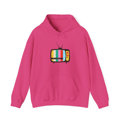 Retro TV Graphic Unisex Hoodie, Vintage Sweater, Cozy Fun Sweatshirt, Gift for Gamers, Movie Lovers, Perfect for Fall