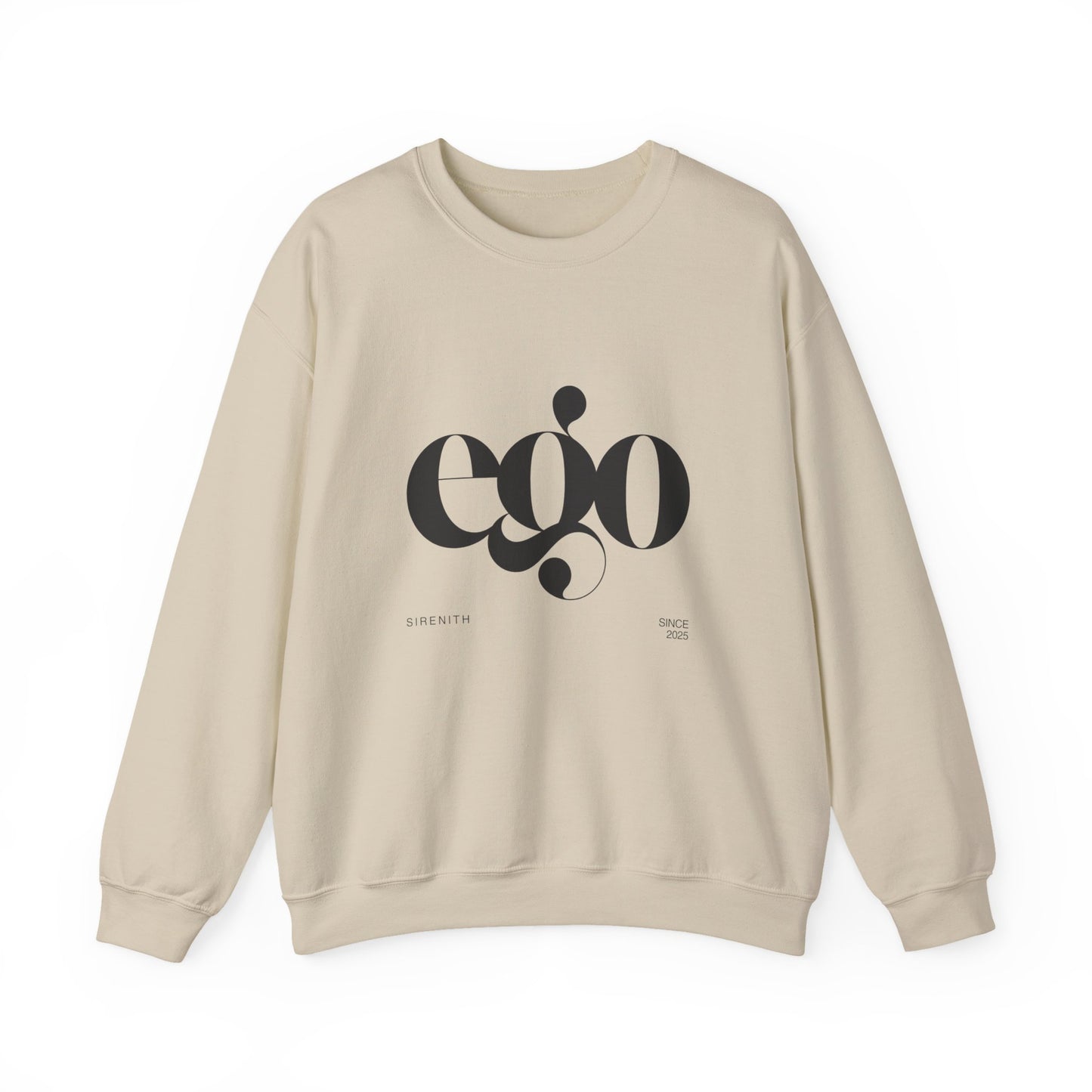 Ego Crewneck Sweatshirt, Cozy unisex apparel, Gift for fashion lovers, Casual wear, Perfect for winter, Graphic sweatshirt for