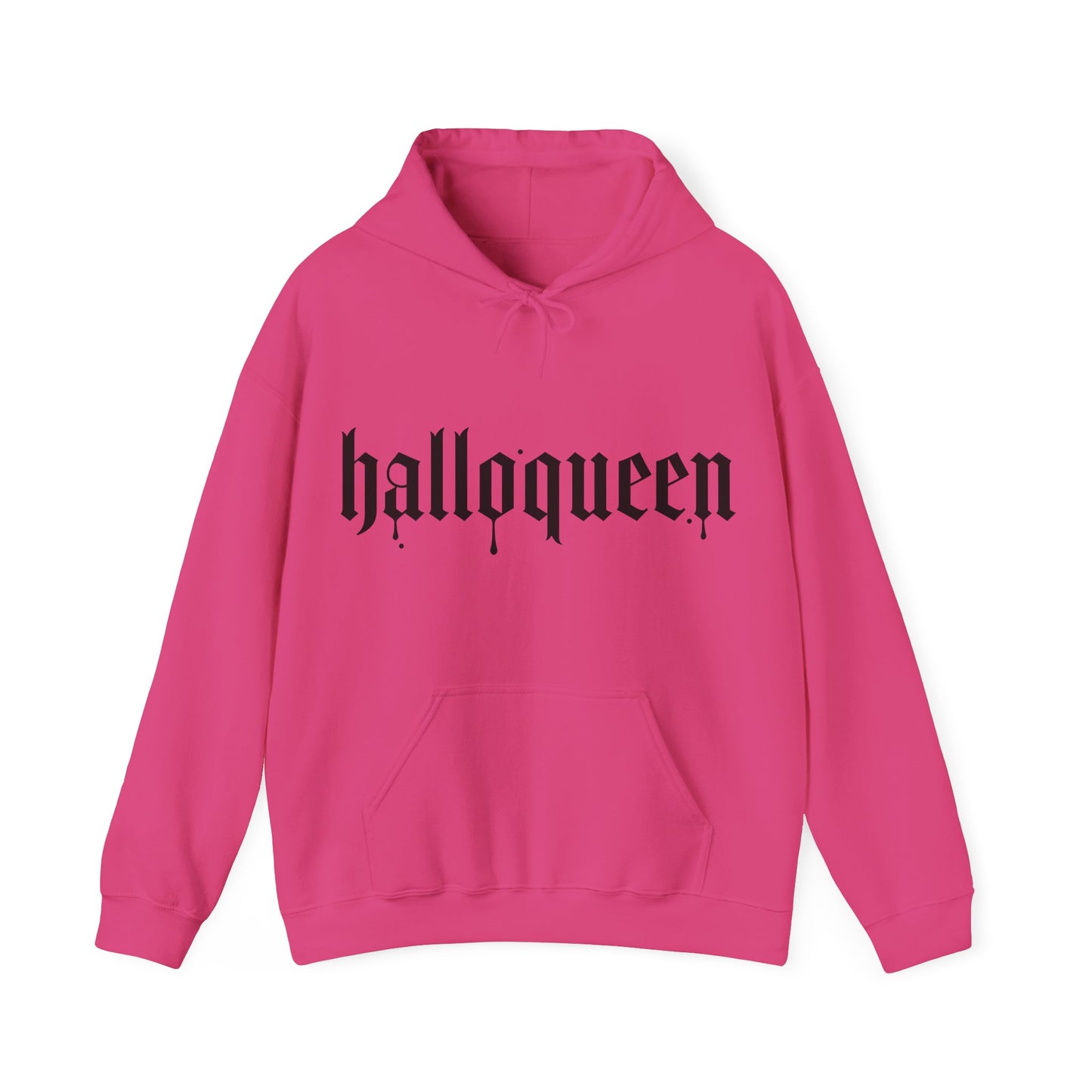 Halloween Hooded Sweatshirt, Halloqueen Pullover, Unisex Fall Apparel, Cozy Halloween Outfit, Spooky Season Gift