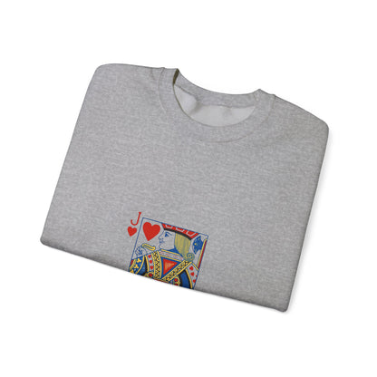 Playing Card Inspired Unisex Sweatshirt | Cozy Gift for Card Lovers, Gamers, Birthdays, Casual Wear, Unique Sweatshirt