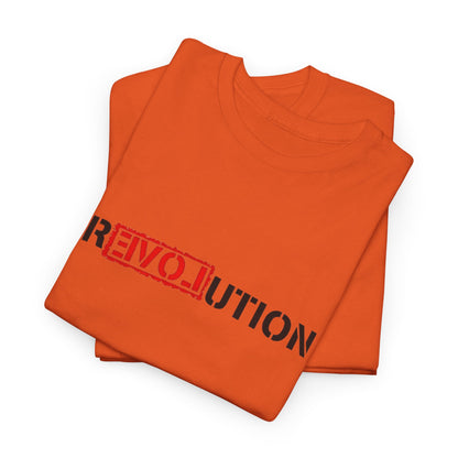 Heavy Cotton Tee - REVOlution Graphic Shirt, Casual Wear, Gift for Change Makers, Bold Statement Tee, Everyday Streetwear