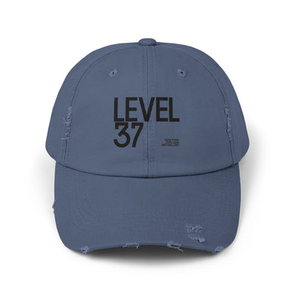 Distressed Cap for Milestone Celebrations, Casual Style, Birthday Gifts, Level Up Theme, Everyday Wear