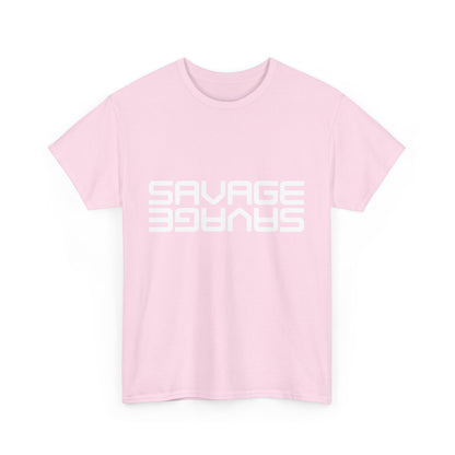 Savage Graphic Heavy Cotton Tee | Casual Streetwear, Motivational Wear, Birthday Gift, Trendy Apparel, Self-Expression T-Shirt