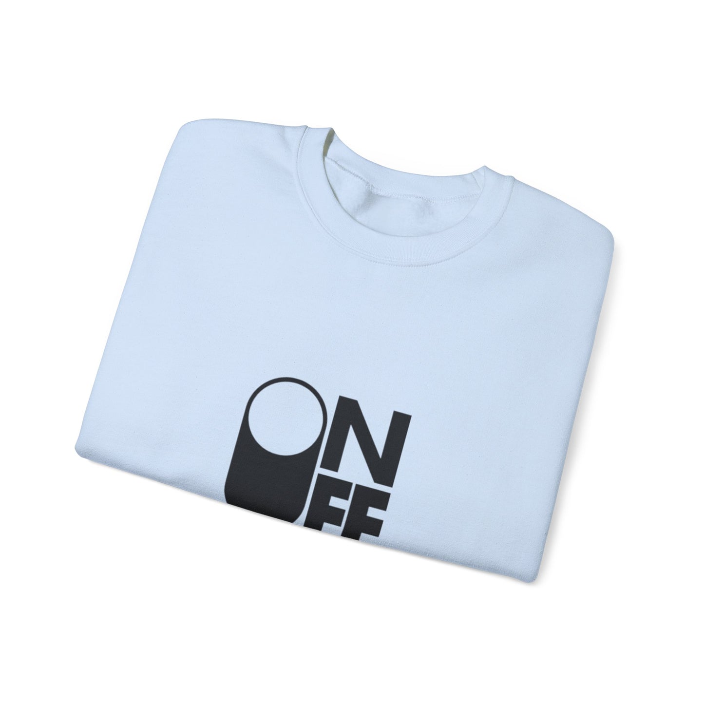 Cozy Unisex Crewneck Sweatshirt with ON/OFF Design, Casual Wear, Gift for Tech Lovers, Fall Style, Everyday Comfort