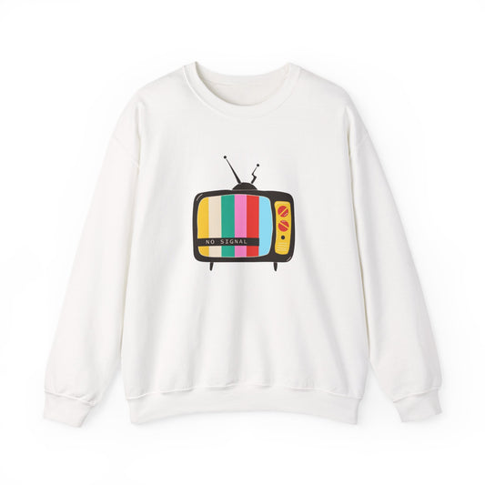 Retro TV Crewneck Sweatshirt, Cozy Casualwear, Perfect for Movie Nights, Gift for Media Lovers, Vintage Aesthetic, Unisex Apparel