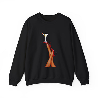 Chic Cocktail Sweatshirt | Stylish Crewneck for Night Out, Gift for Her, Women’s Fashion, Trendy Outfit, Party Wear
