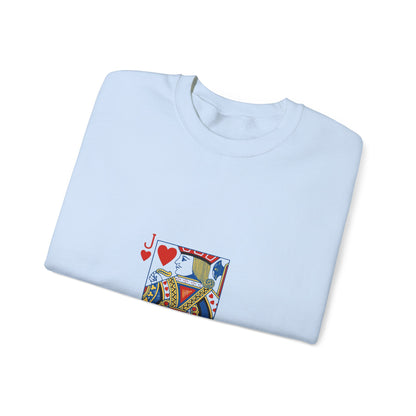 Playing Card Inspired Unisex Sweatshirt | Cozy Gift for Card Lovers, Gamers, Birthdays, Casual Wear, Unique Sweatshirt