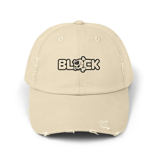 Vintage-Inspired Distressed Cap with Block Design - Trendy Hat for Casual Outfits, Perfect Gift for Friends, Fashion Accessory, Unisex