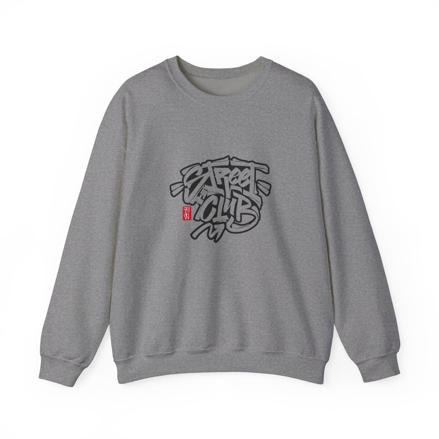 Street Club Crewneck Sweatshirt | Casual Streetwear, Graffiti Style Apparel, Gift for Him, Urban Fashion