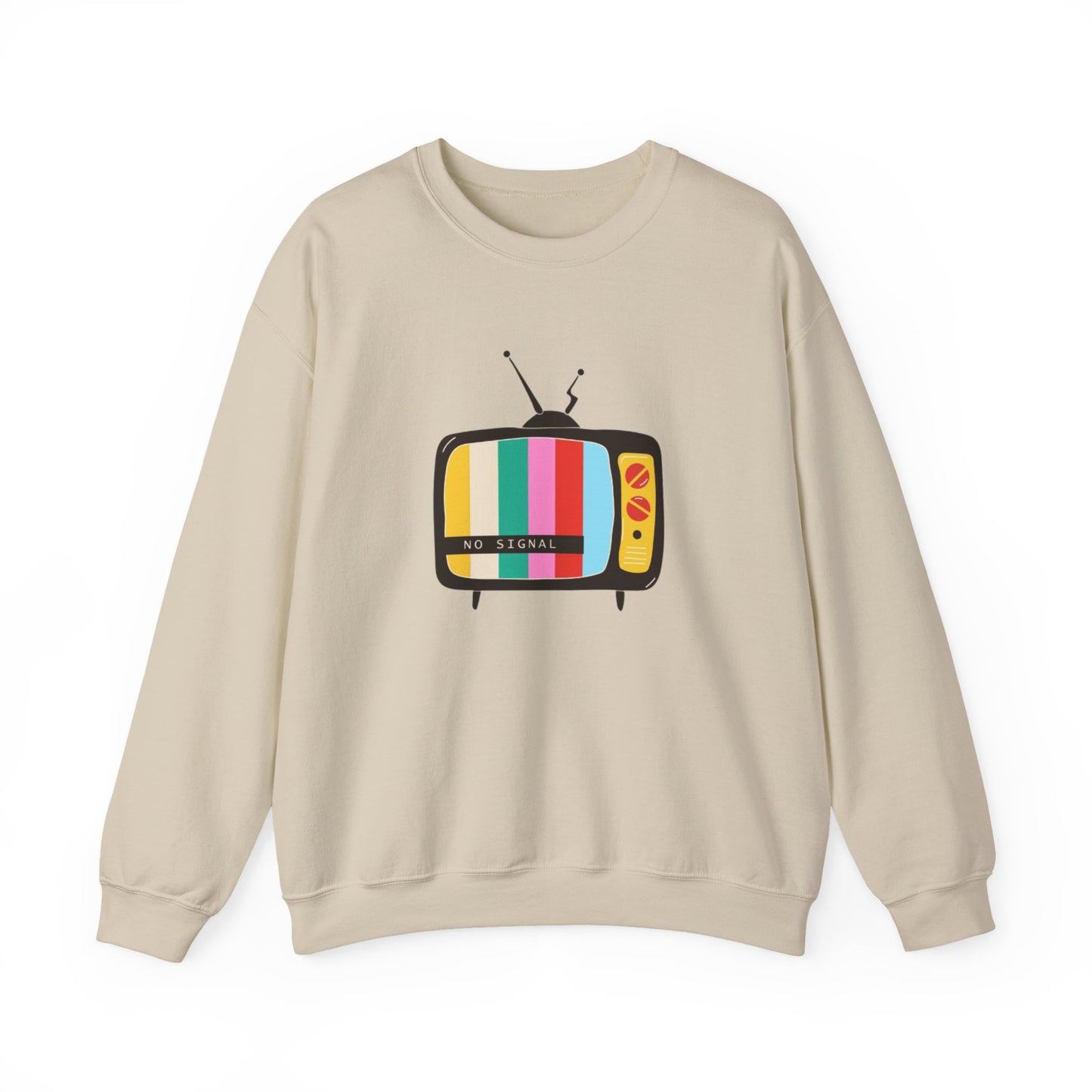 Retro TV Crewneck Sweatshirt, Cozy Casualwear, Perfect for Movie Nights, Gift for Media Lovers, Vintage Aesthetic, Unisex Apparel