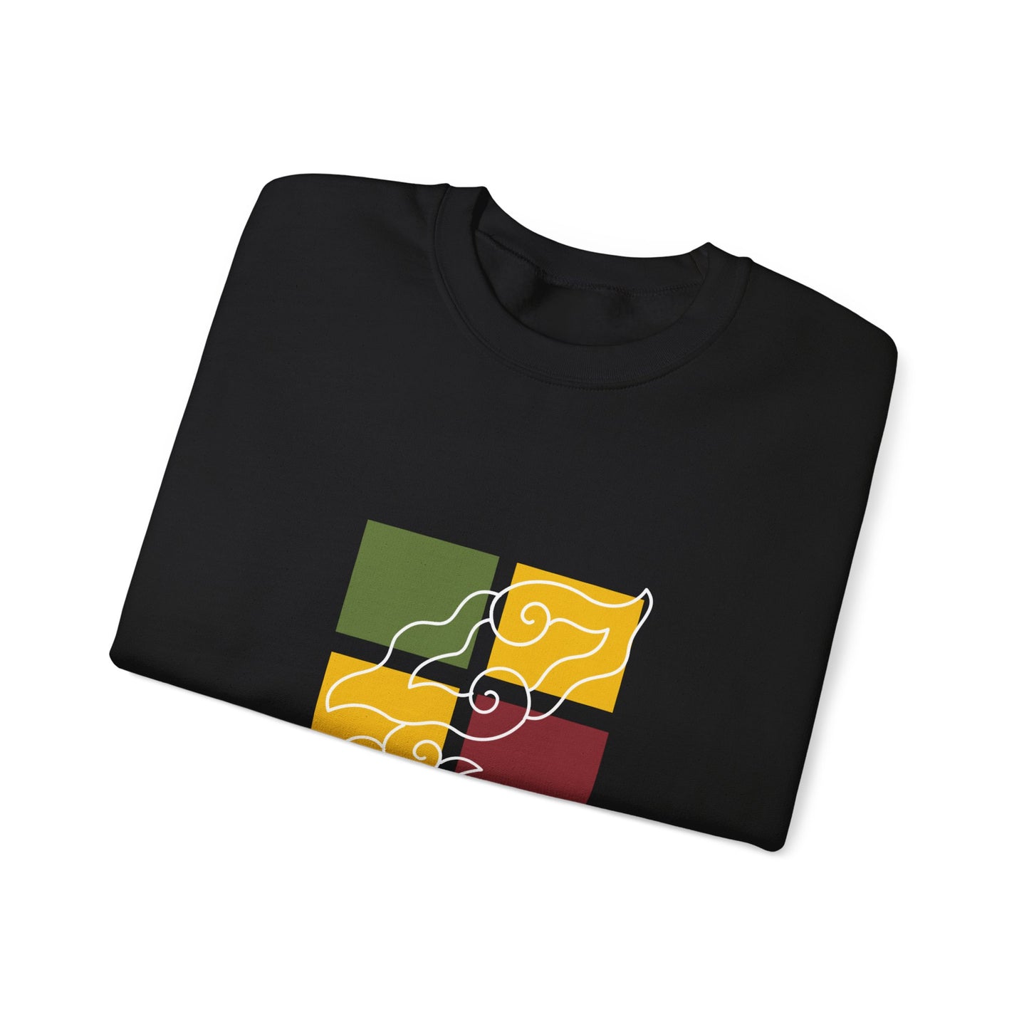 Cozy Graphic Crewneck Sweatshirt with Abstract Colors, Unisex Sweatshirt, Fall Fashion, Layering Essentials, Relaxed Vibe, Gift for Her/Him