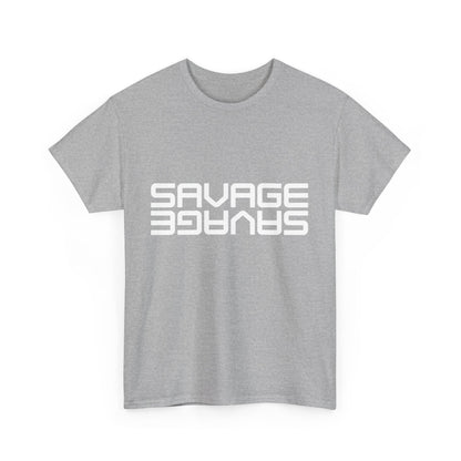 Savage Graphic Heavy Cotton Tee | Casual Streetwear, Motivational Wear, Birthday Gift, Trendy Apparel, Self-Expression T-Shirt