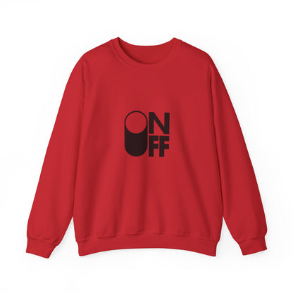 Cozy Unisex Crewneck Sweatshirt with ON/OFF Design, Casual Wear, Gift for Tech Lovers, Fall Style, Everyday Comfort