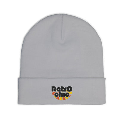 Retro Knit Beanie with Embroidery - Cozy Cap for Winter, Stylish Gift for Him & Her, Perfect for Outdoor Adventures, Holiday Cheer