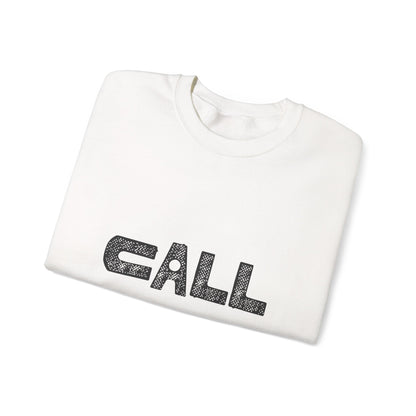Call Graphic Unisex Crewneck Sweatshirt, Cozy Apparel, Casual Wear, Everyday Style, Gift for Friends