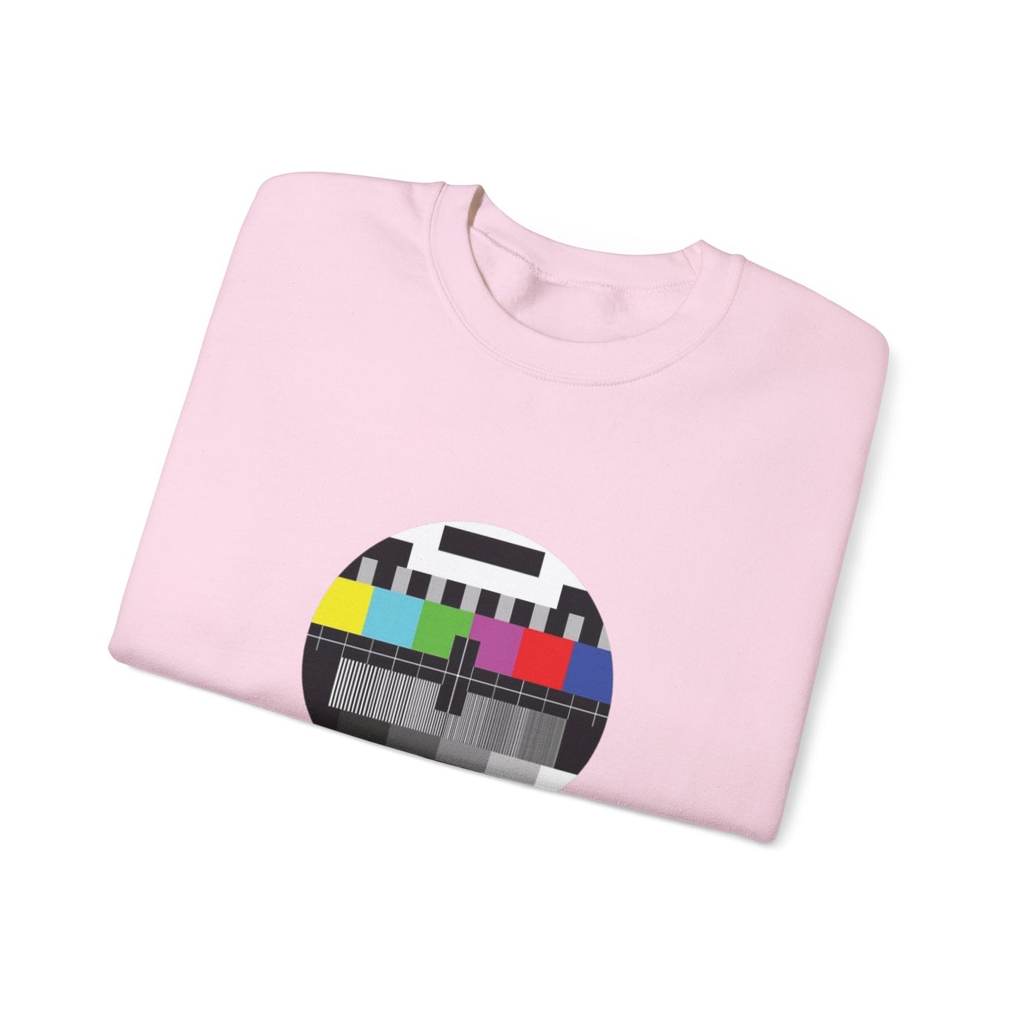 Colorful Retro Test Pattern Sweatshirt, Cozy Graphic Sweater, Unisex Crewneck Apparel, Perfect for Gifting and Everyday Wear