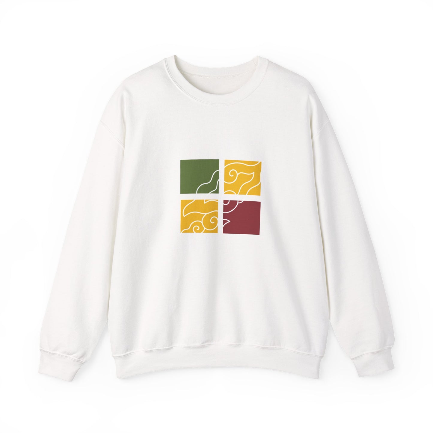 Cozy Graphic Crewneck Sweatshirt with Abstract Colors, Unisex Sweatshirt, Fall Fashion, Layering Essentials, Relaxed Vibe, Gift for Her/Him