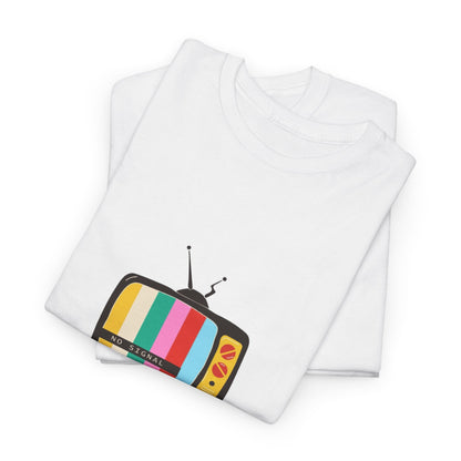 Retro TV Graphic Heavy Cotton Tee, Vintage Style Shirt, Gift for TV Lovers, Casual Wear, Fun Summer Tee, Graphic Tee