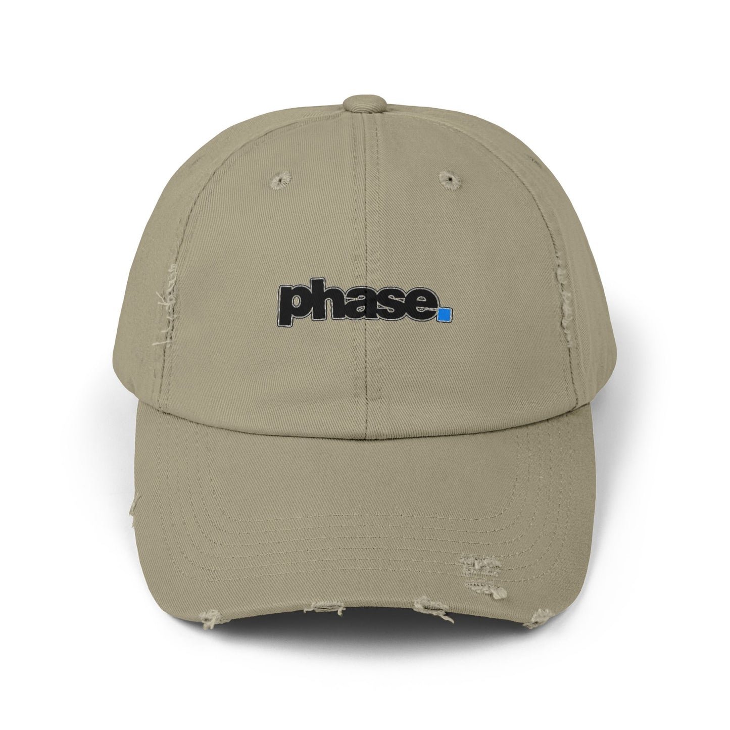 Distressed Cap with 'phase.' Design | Casual Fashion Hat, Trendy Sun Hat, Gift Idea, Vintage Style, Everyday Wear