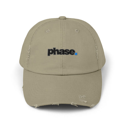 Distressed Cap with 'phase.' Design | Casual Fashion Hat, Trendy Sun Hat, Gift Idea, Vintage Style, Everyday Wear