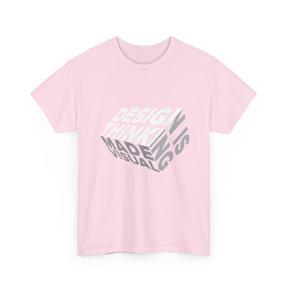 Design Thinking  Heavy Cotton Tee, Casual Graphic Tees, Gift for Designers, Cool Everyday Wear, Unique Art Shirt, Trendy Fashion Top