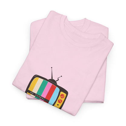 Retro TV Graphic Heavy Cotton Tee, Vintage Style Shirt, Gift for TV Lovers, Casual Wear, Fun Summer Tee, Graphic Tee