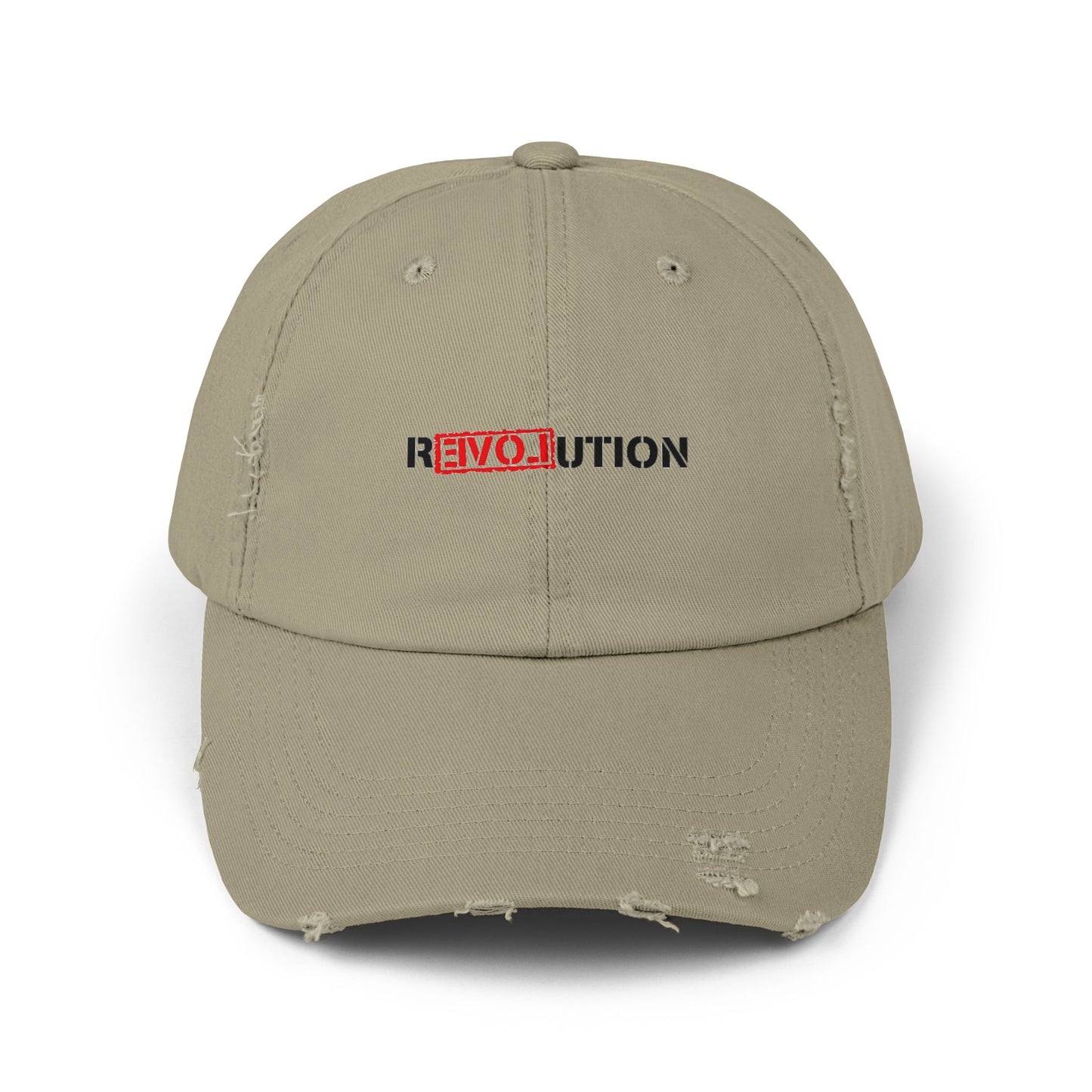 Unisex Distressed Cap - Revolution Hat, Casual Summer Cap, Trendy Adjustable Hat, Gift for Social Change Advocates, Streetwear Accessory