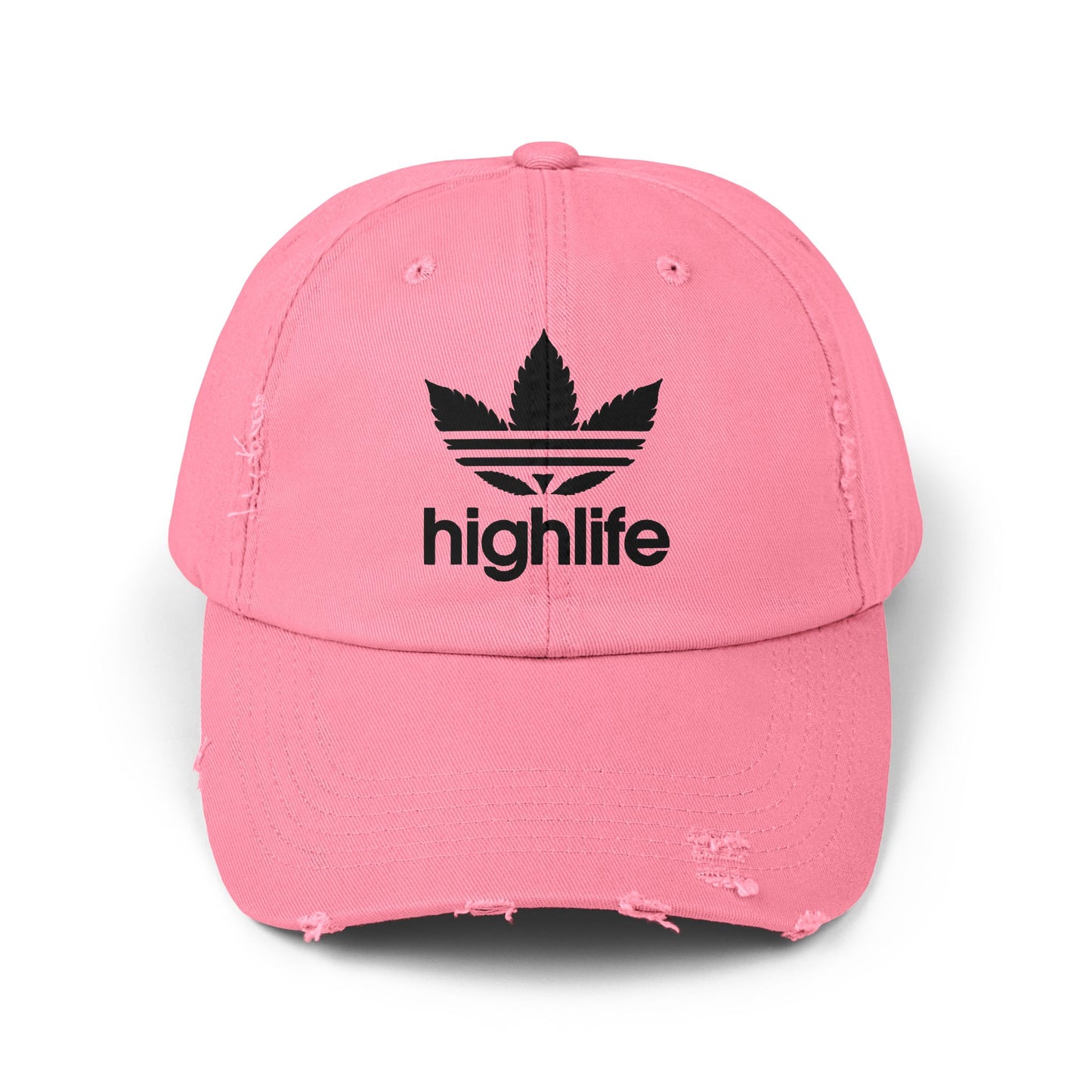 Stylish Distressed Cap - Casual Fashion Accessory, Trendy Summer Hat, Gift for Him/Her, Streetwear Essential, Highlife Graphic Design