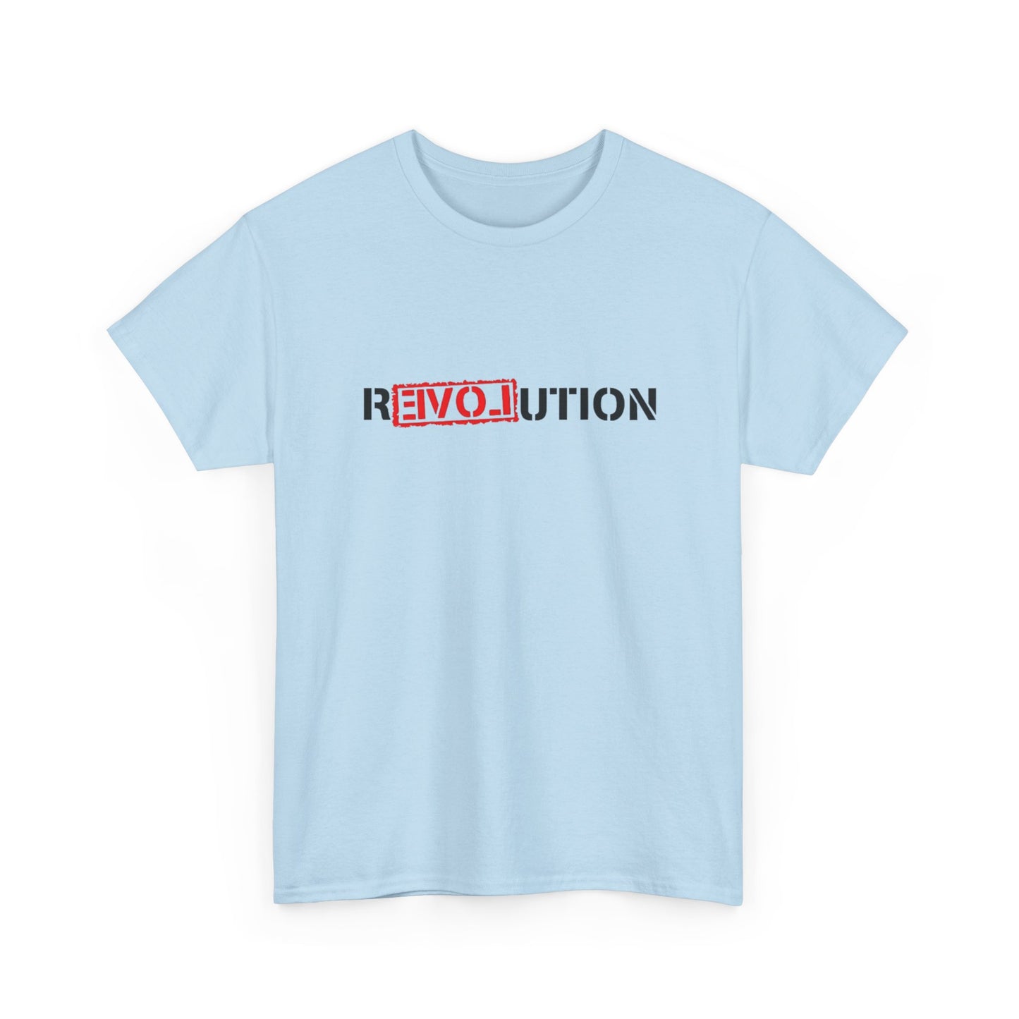 Heavy Cotton Tee - REVOlution Graphic Shirt, Casual Wear, Gift for Change Makers, Bold Statement Tee, Everyday Streetwear