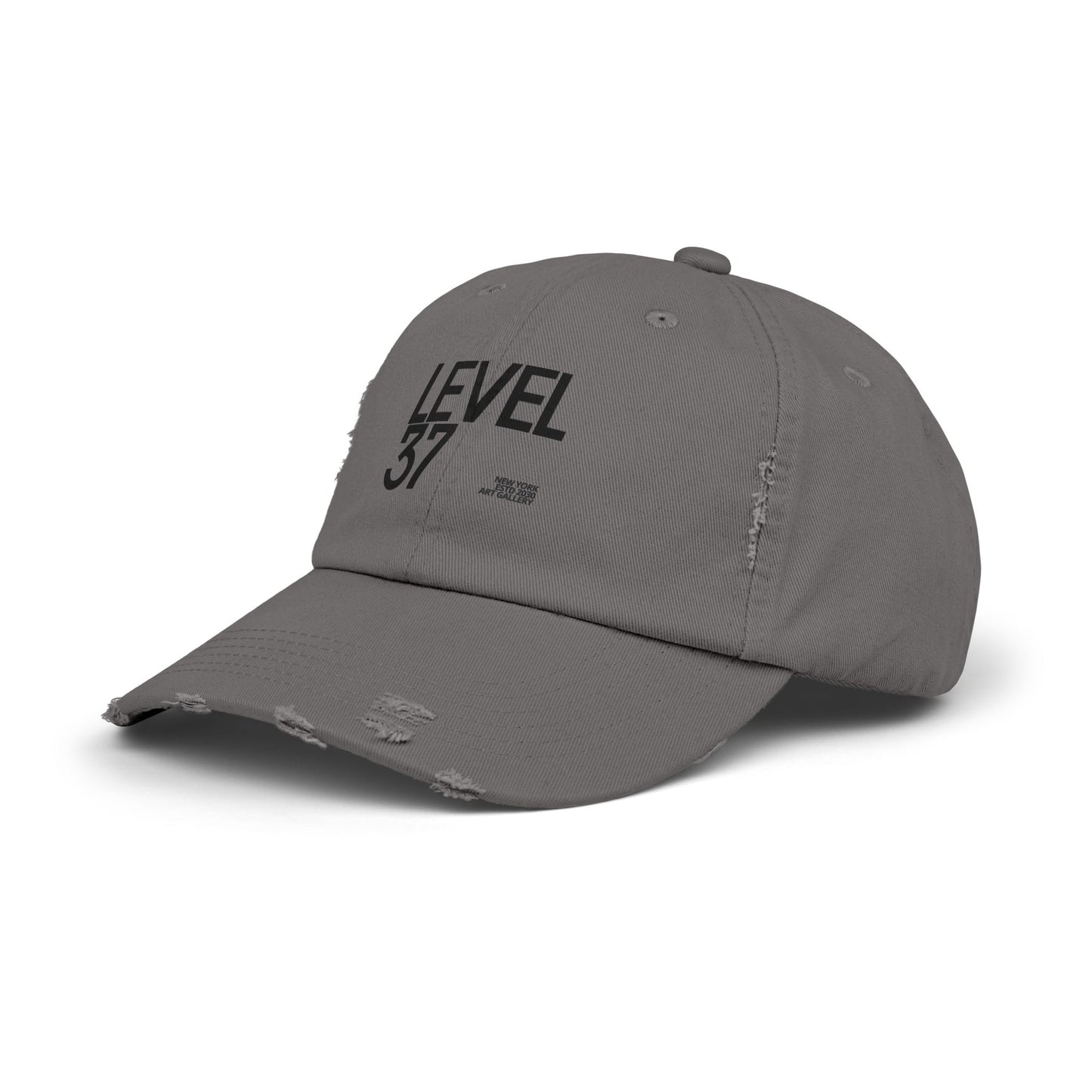 Unisex Distressed Cap: Casual Style for Level 37, Gift for Gamers, Streetwear Accessory, Trendy Baseball Hat, Perfect for All Occasions