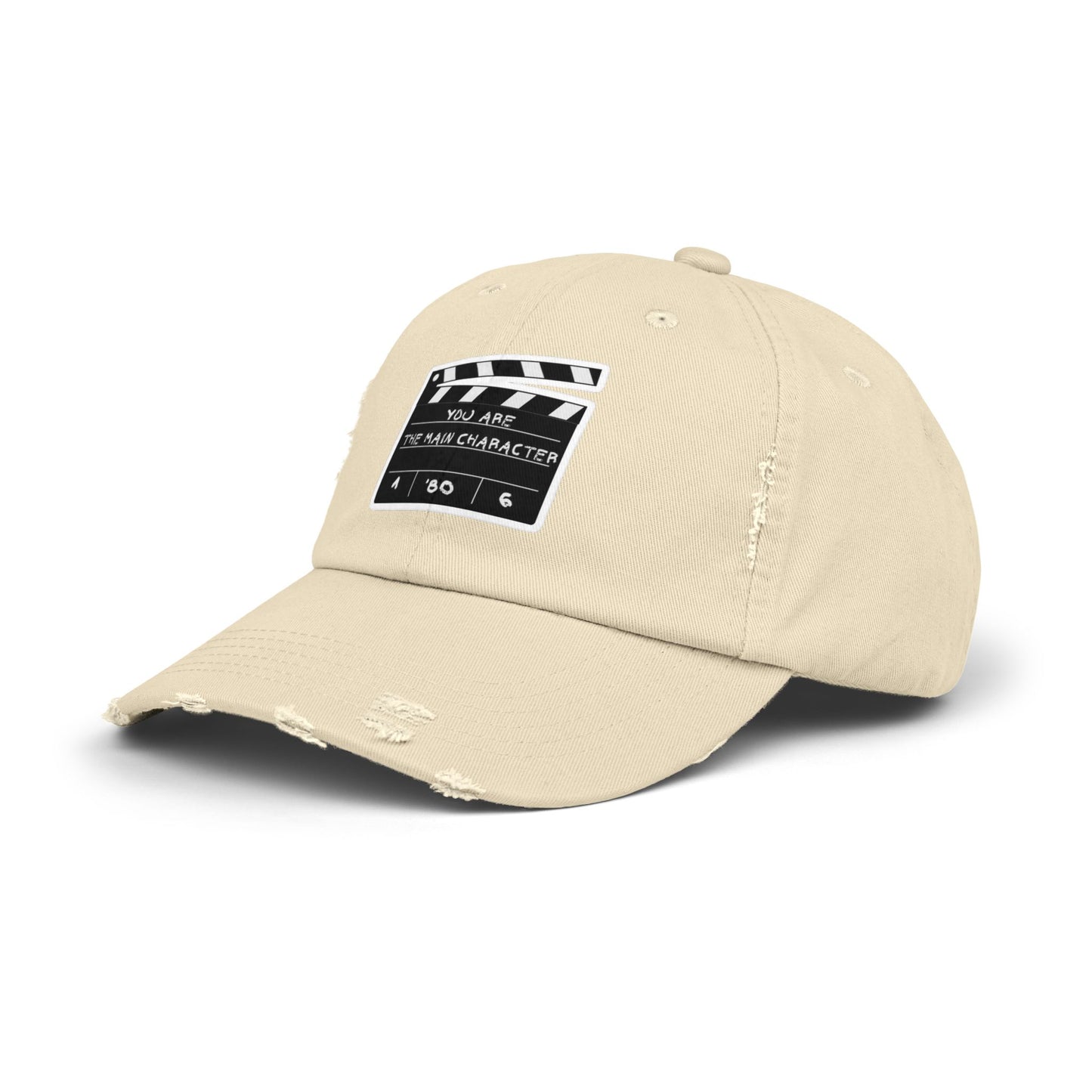 Unisex Distressed Cap | You're the Main Character | Casual Style, Gift for Film Lovers, Movie Nights, Everyday Wear, Trendy Accessory