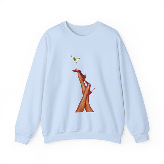 Chic Cocktail Sweatshirt | Stylish Crewneck for Night Out, Gift for Her, Women’s Fashion, Trendy Outfit, Party Wear