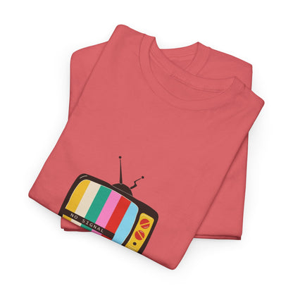 Retro TV Graphic Heavy Cotton Tee, Vintage Style Shirt, Gift for TV Lovers, Casual Wear, Fun Summer Tee, Graphic Tee