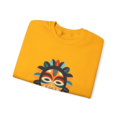 Colorful Art-Inspired Crewneck Sweatshirt, Bohemian Style Sweatshirt, Unisex Fashion Layer, Cozy Gift for Her/Him, Artsy Sweat, Ethnic