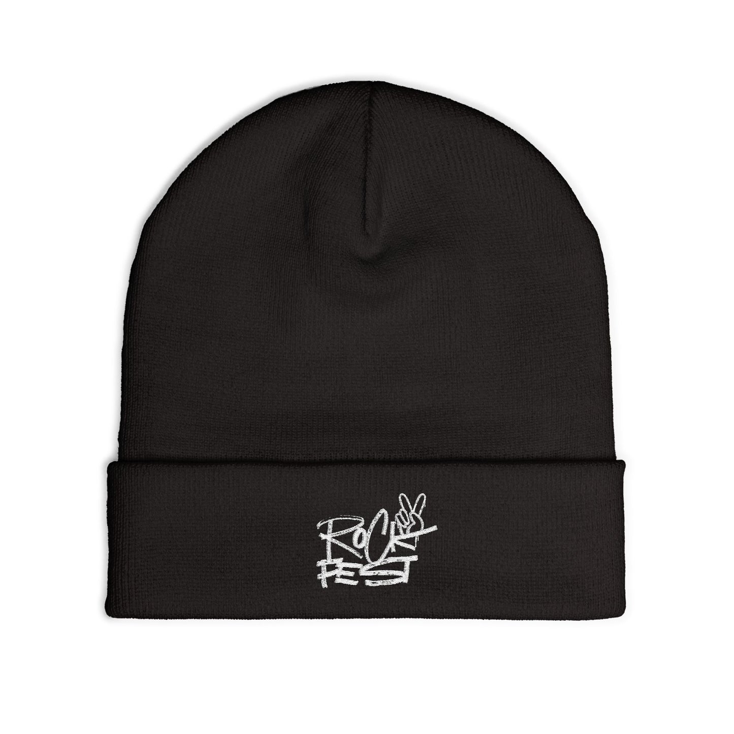 Cozy Embroidered Knit Beanie, Winter Hat, Gift for Her, Beanie with Design, Trendy Knitted Cap