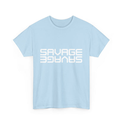 Savage Graphic Heavy Cotton Tee | Casual Streetwear, Motivational Wear, Birthday Gift, Trendy Apparel, Self-Expression T-Shirt