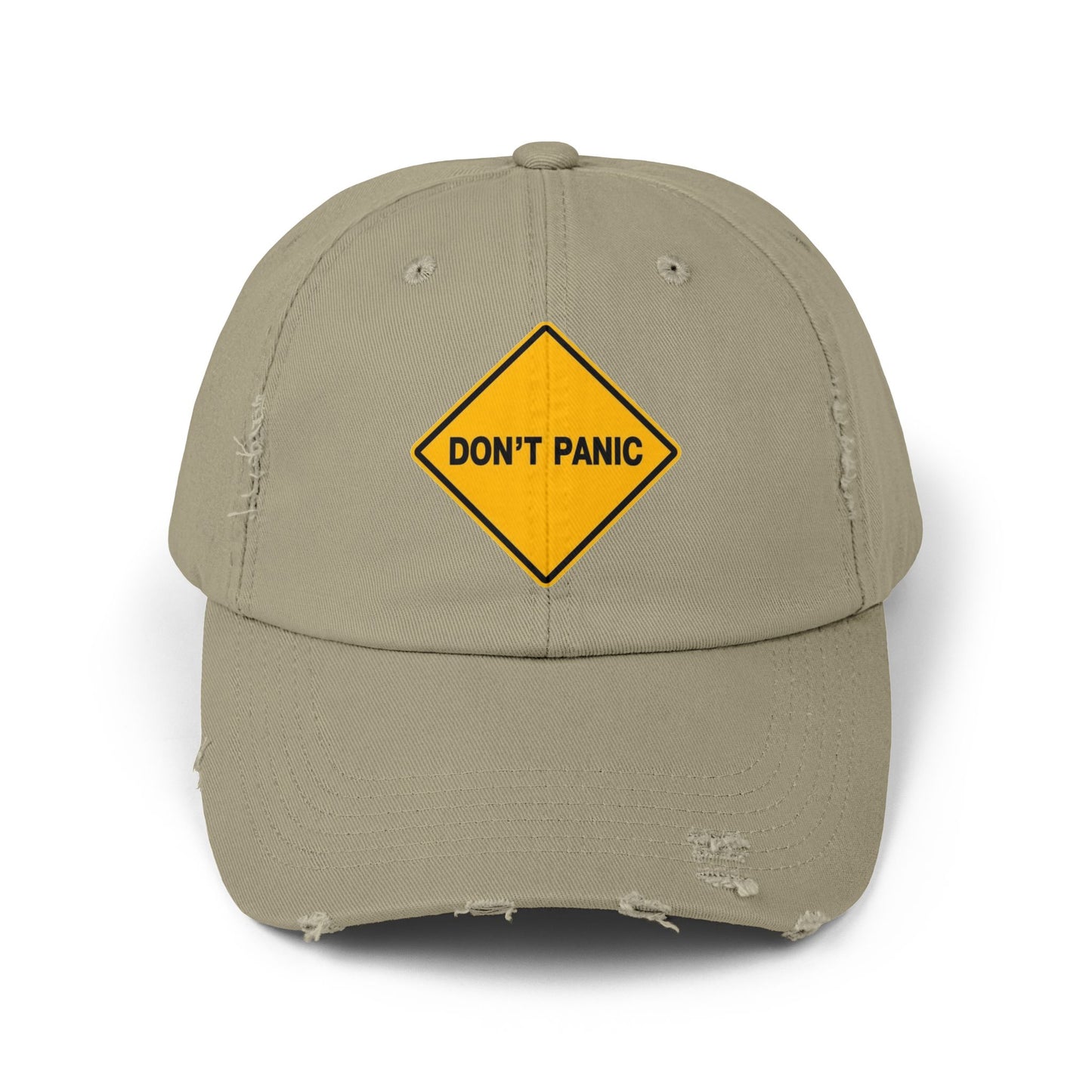 Don't Panic Distressed Cap, Unisex Funny Cap, Casual Hat for Daily Wear, Gift for Friends, Cool Accessory