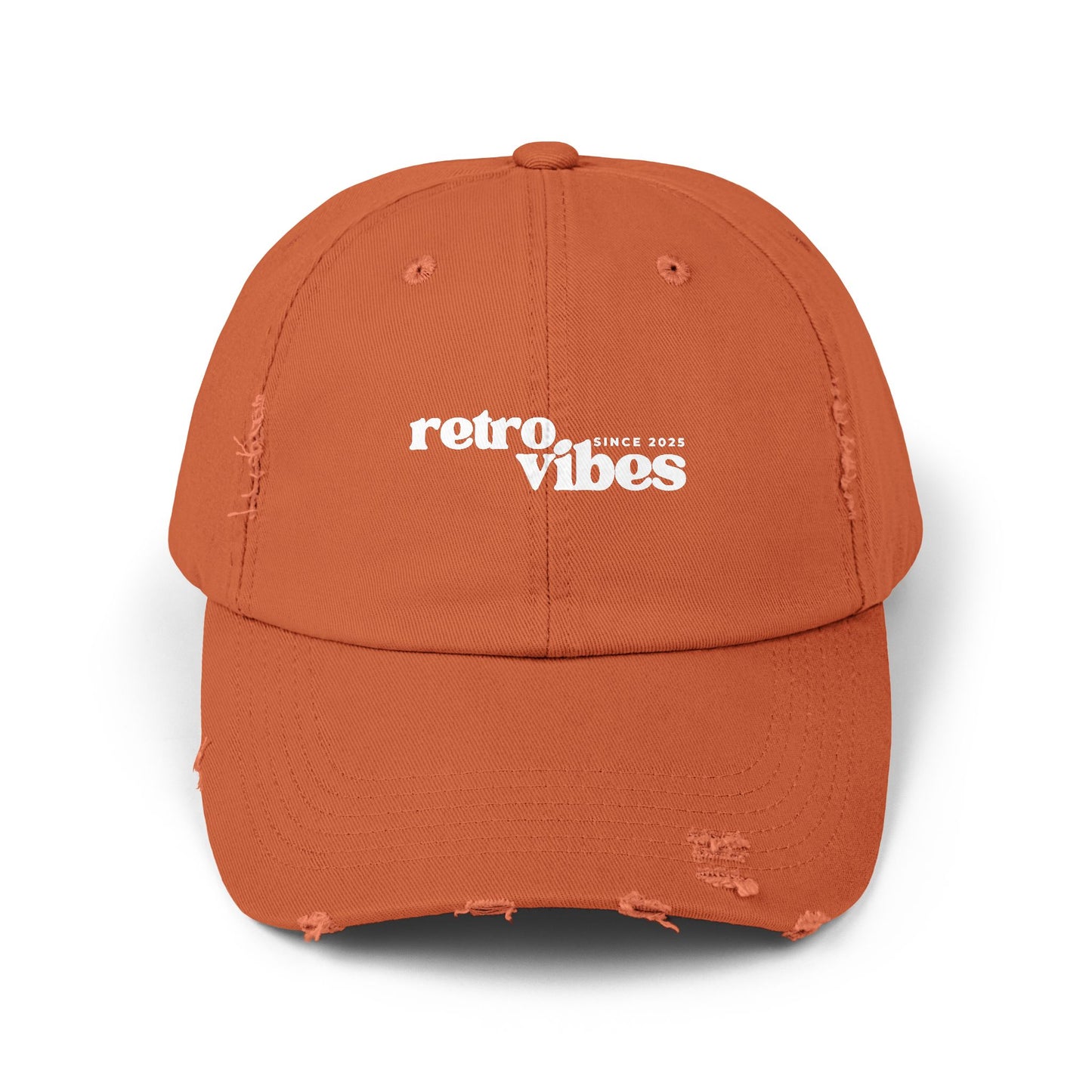 Retro Vibes Distressed Unisex Cap, Vintage Baseball Hat, Streetwear Accessory, Casual Headwear, Perfect for Festivals and Daily Wear