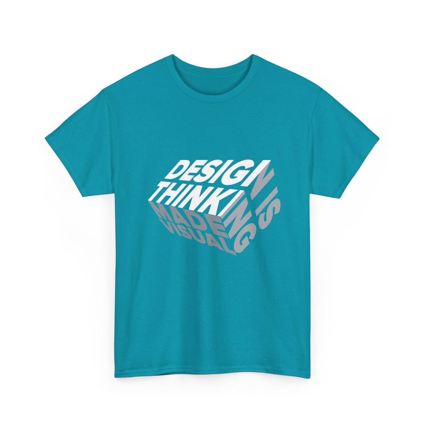 Design Thinking  Heavy Cotton Tee, Casual Graphic Tees, Gift for Designers, Cool Everyday Wear, Unique Art Shirt, Trendy Fashion Top