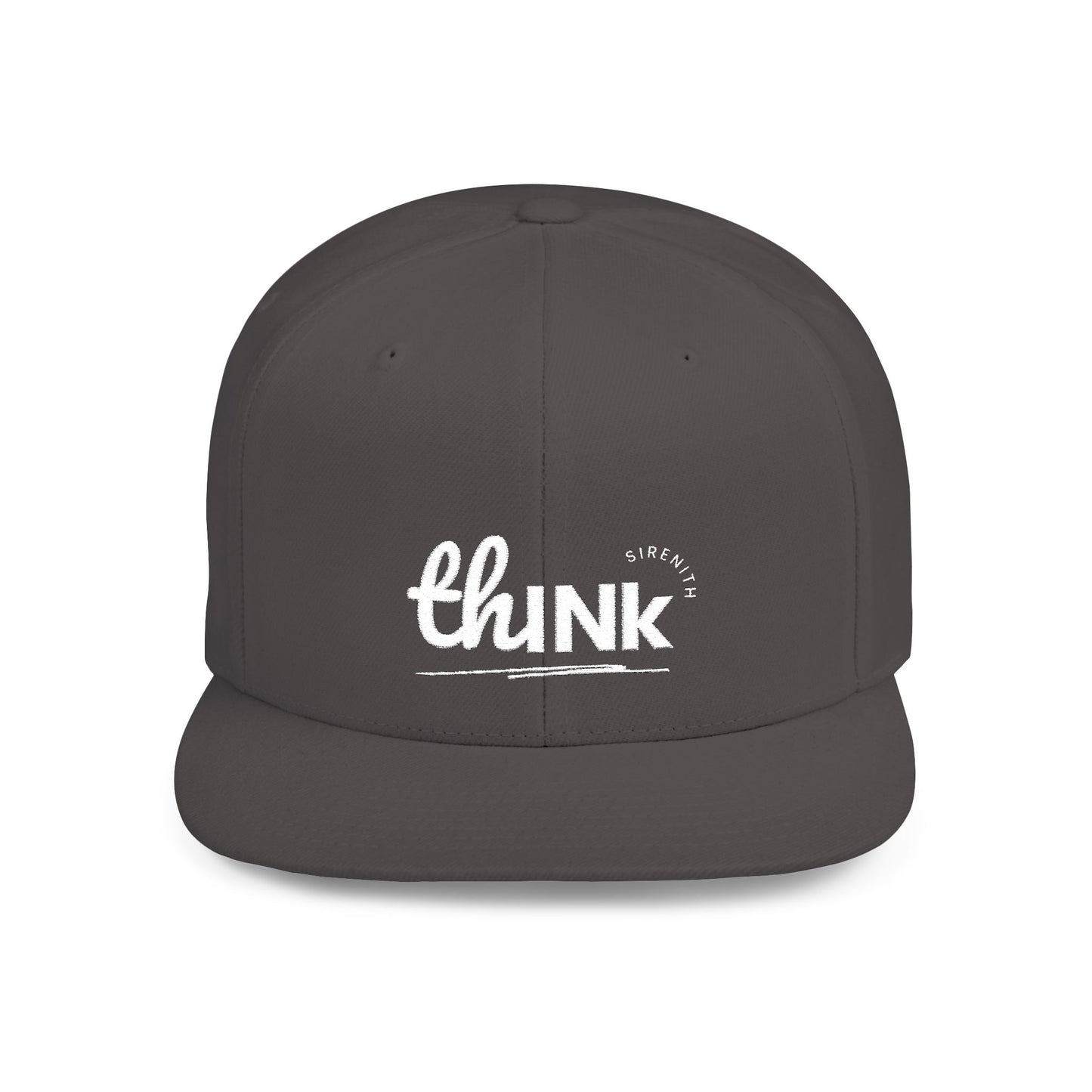 Trendy Snapback Hat, Casual Cap, Adjustable Flat Bill, Gift for Him, Streetwear Essential, Think Hat, Cool Accessories