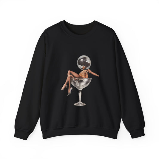 Stylish Party Vibe Crewneck Sweatshirt | Funky Fashion, Casual Wear, Unisex Gift, Trendy Outfit, Statement Sweatshirt