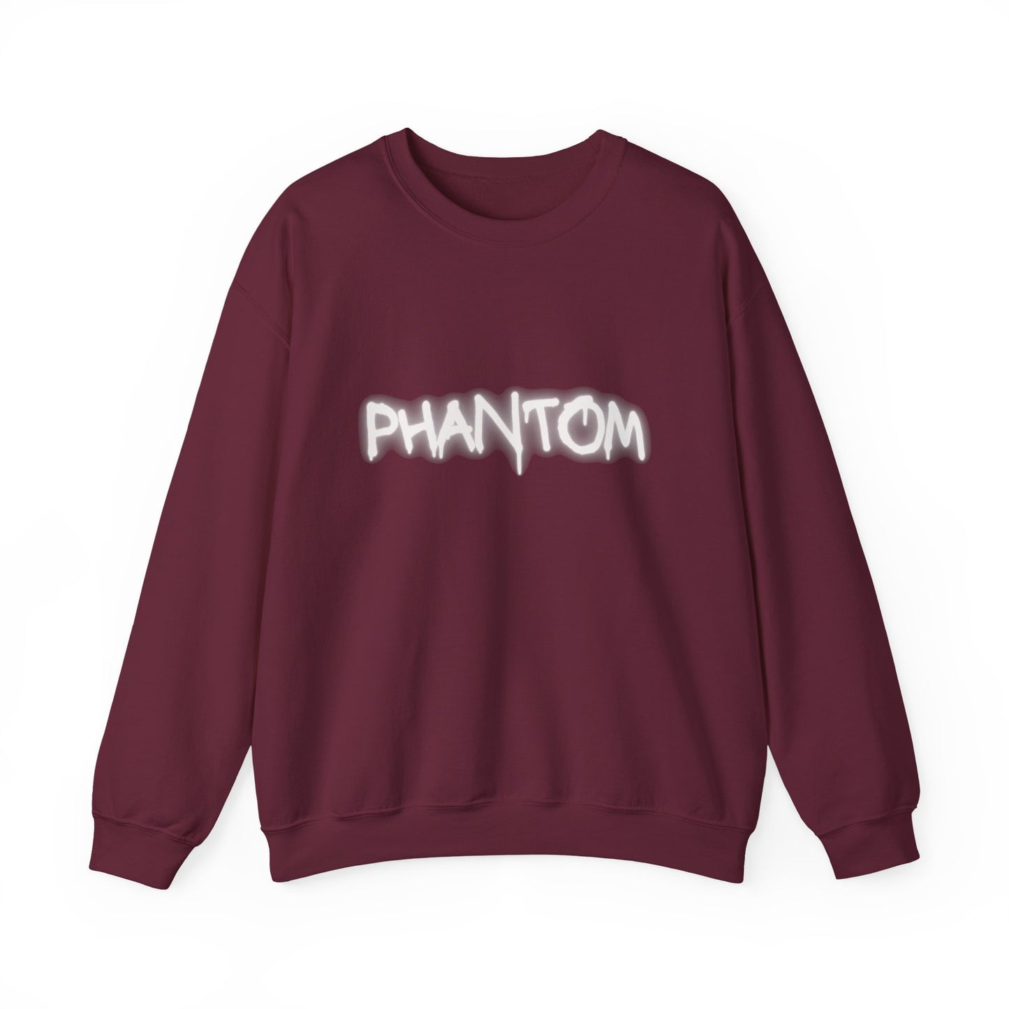 Phantom Unisex Crewneck Sweatshirt, Cozy Fashion, Casual Wear, Halloween Apparel, Gift for Ghost Lovers, Comfortable Everyday