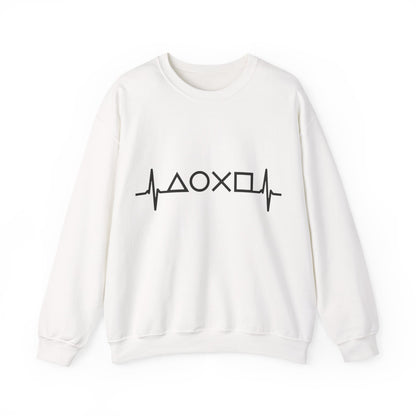 Heartbeat Unisex Sweatshirt, Cozy Crewneck Sweatshirt, Graphic Sweatshirt, Gift for Him/Her, Casual Wear, Perfect for Seasons