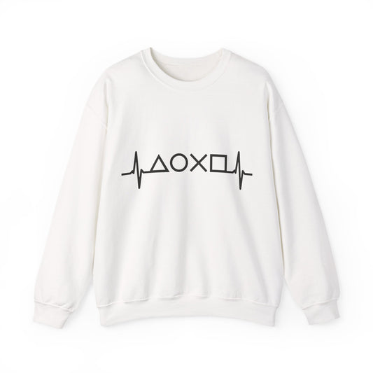 Heartbeat Unisex Sweatshirt, Cozy Crewneck Sweatshirt, Graphic Sweatshirt, Gift for Him/Her, Casual Wear, Perfect for Seasons