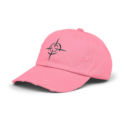Distressed Unisex Cap with Target Design, Casual Hat, Gift for Him or Her, Trendy Accessory, Summer Vibes