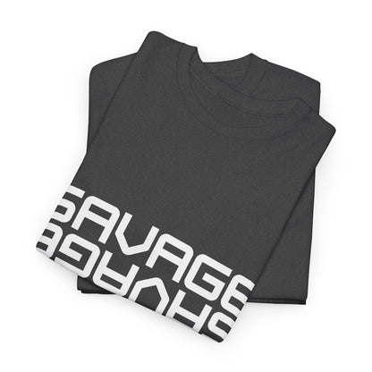Savage Graphic Heavy Cotton Tee | Casual Streetwear, Motivational Wear, Birthday Gift, Trendy Apparel, Self-Expression T-Shirt