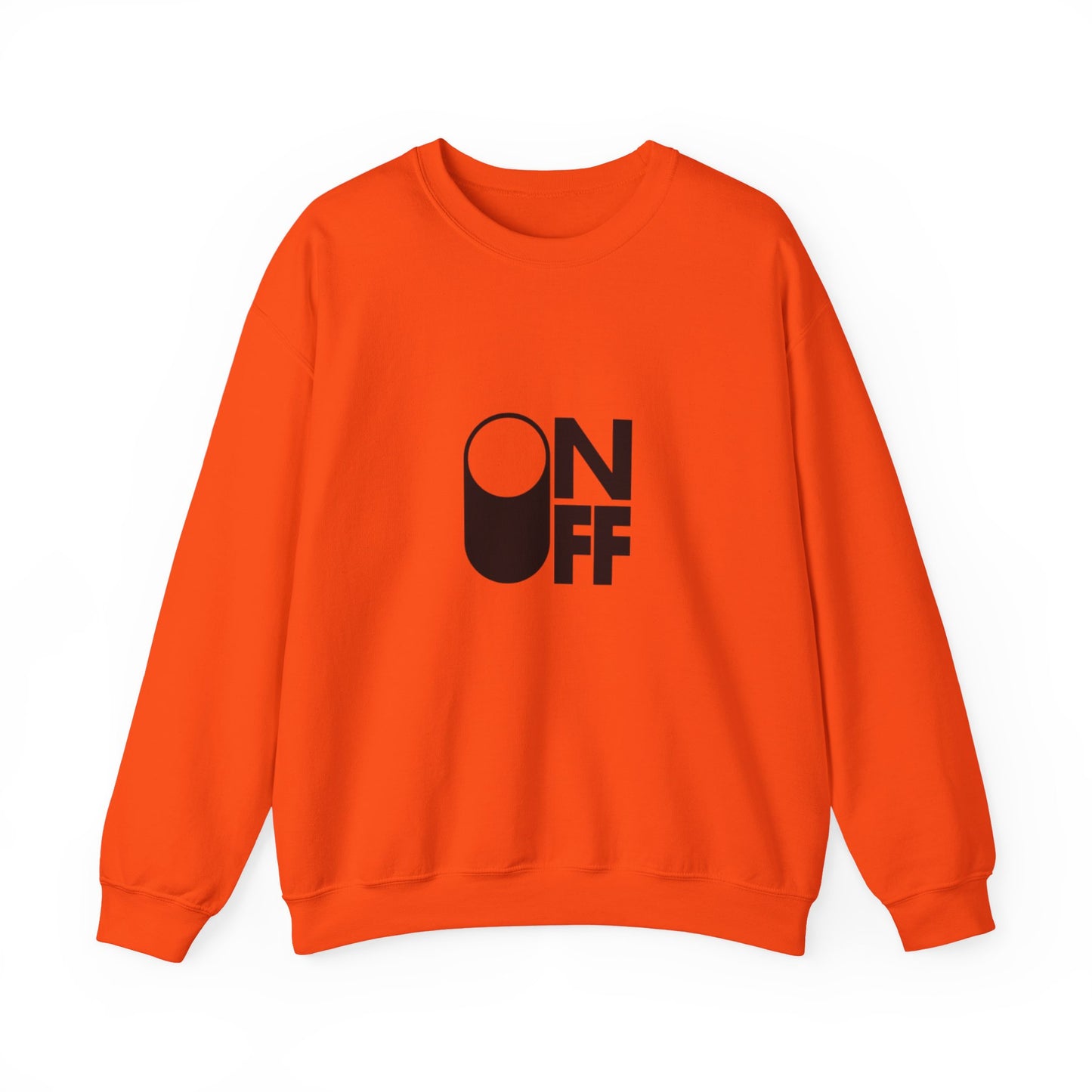 Cozy Unisex Crewneck Sweatshirt with ON/OFF Design, Casual Wear, Gift for Tech Lovers, Fall Style, Everyday Comfort
