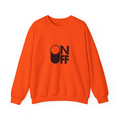 Cozy Unisex Crewneck Sweatshirt with ON/OFF Design, Casual Wear, Gift for Tech Lovers, Fall Style, Everyday Comfort