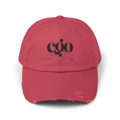 Distressed Unisex Cap with 'Ego' Design | Trendy Everyday Hat, Gift for Fashion Lovers, Casual Wear, Street Style, Personalized Gift